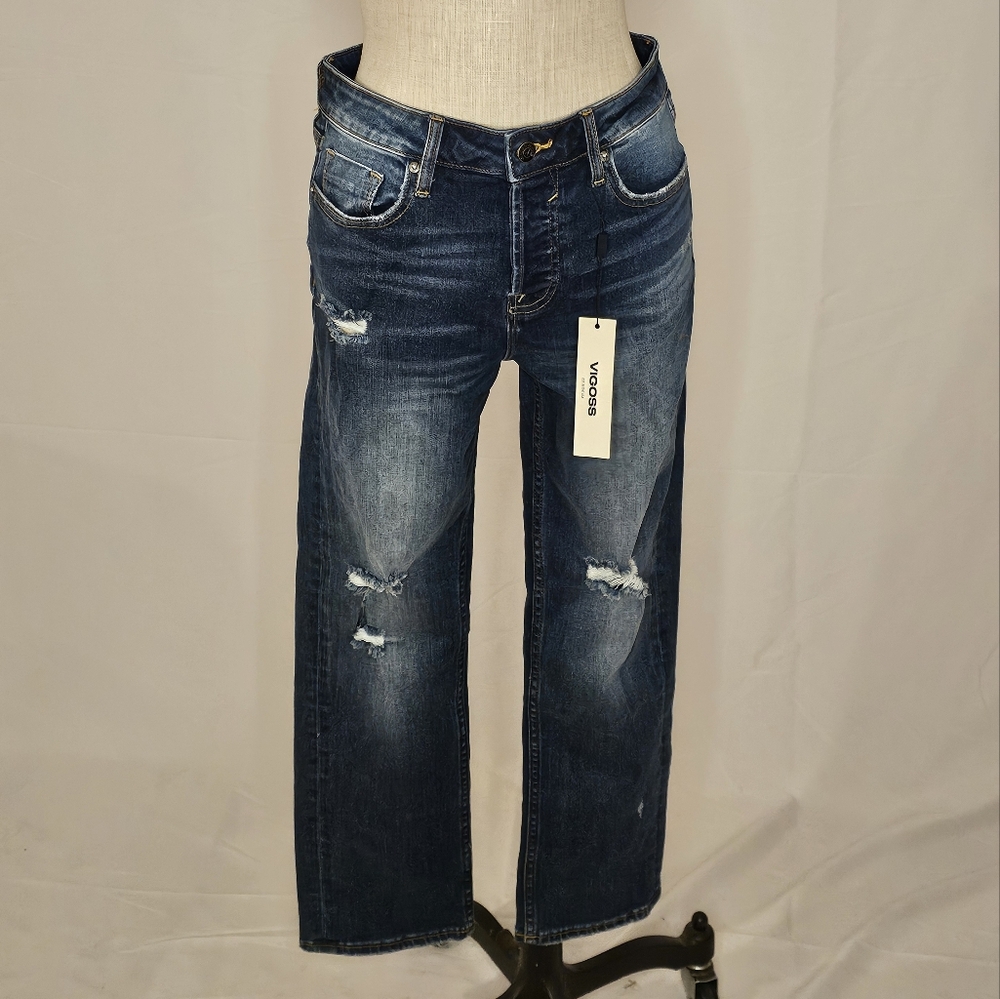 Vigoss Blue Slim Straight Leg Jeans for Casual Wear